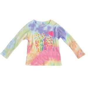 Rock Candy girls love your life neon tie dye top EUC SZ 5 like new